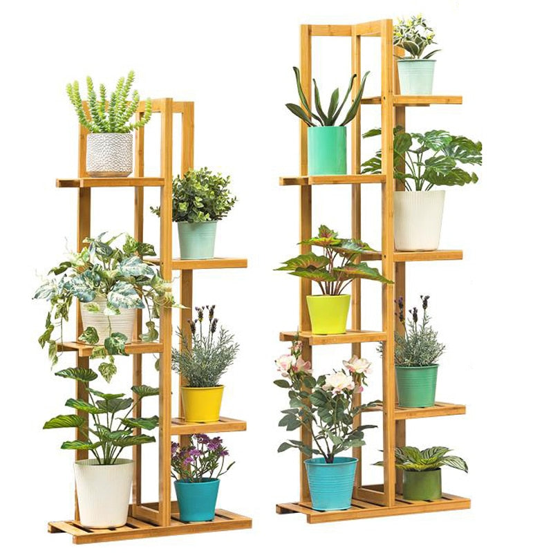 5/6 Tier Bamboo Plant Shelf
