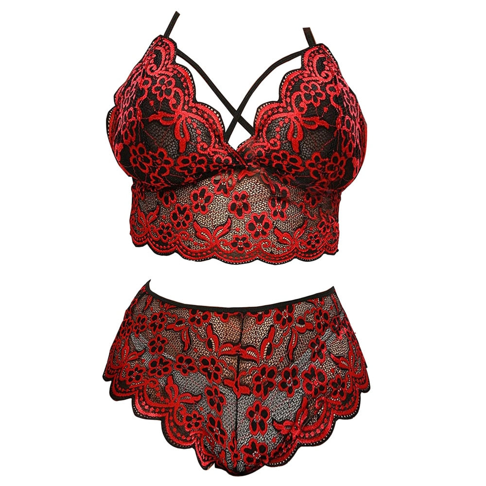 Plus Size 2 Piece Lingerie Set