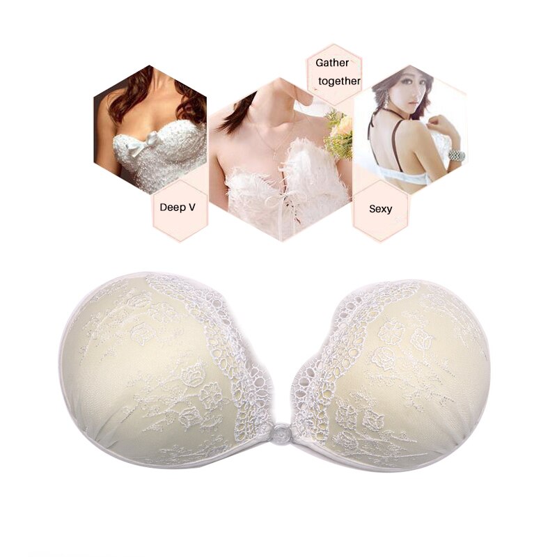 White Strapless Lace Bra