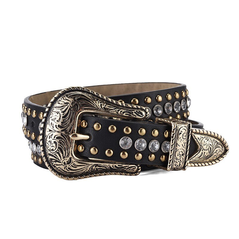 Vintage Carved Buckle Belt