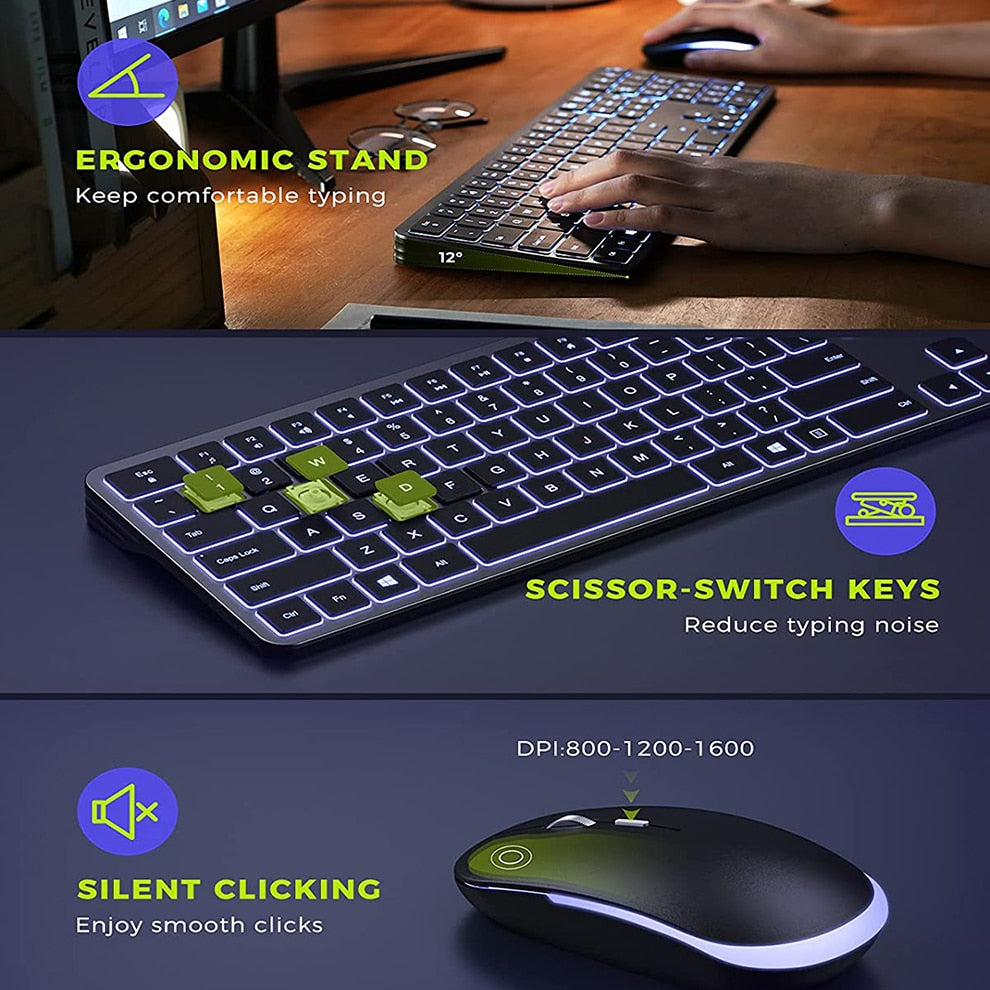 Wireless Keyboard and Mouse Combo