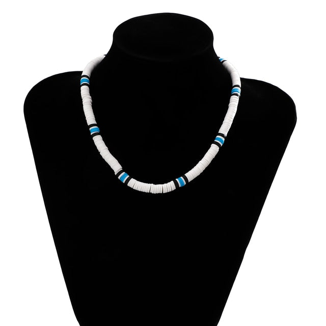 Black/White Soft Clay Bead Choker