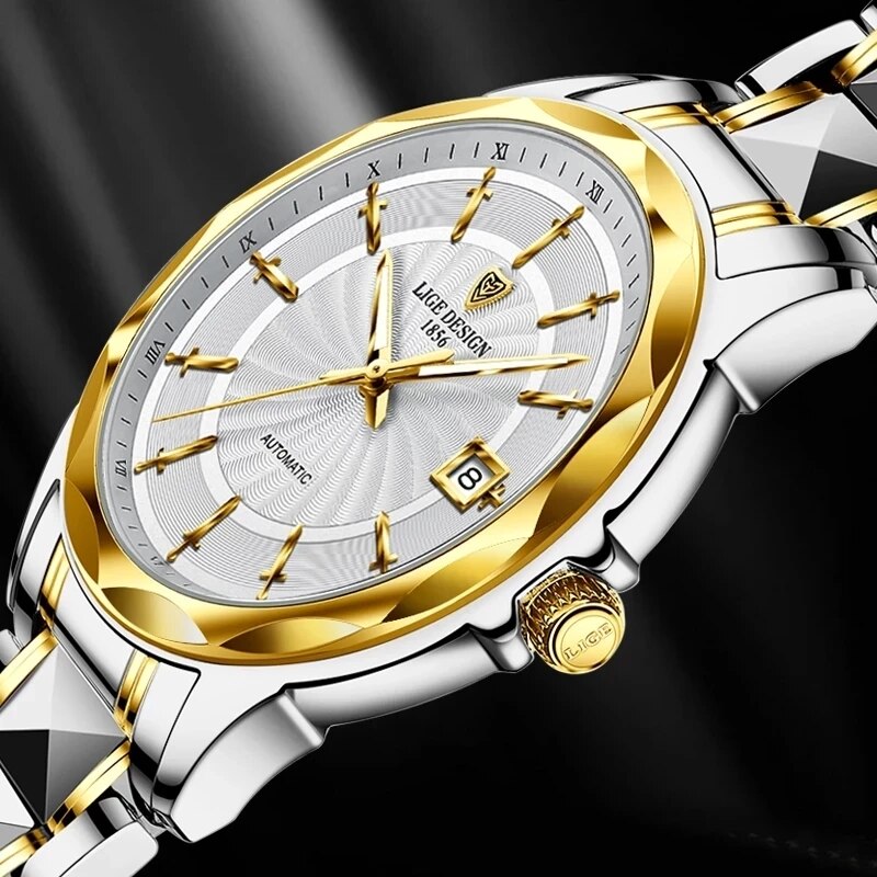 LIGE Sapphire Glass Automatic Watch