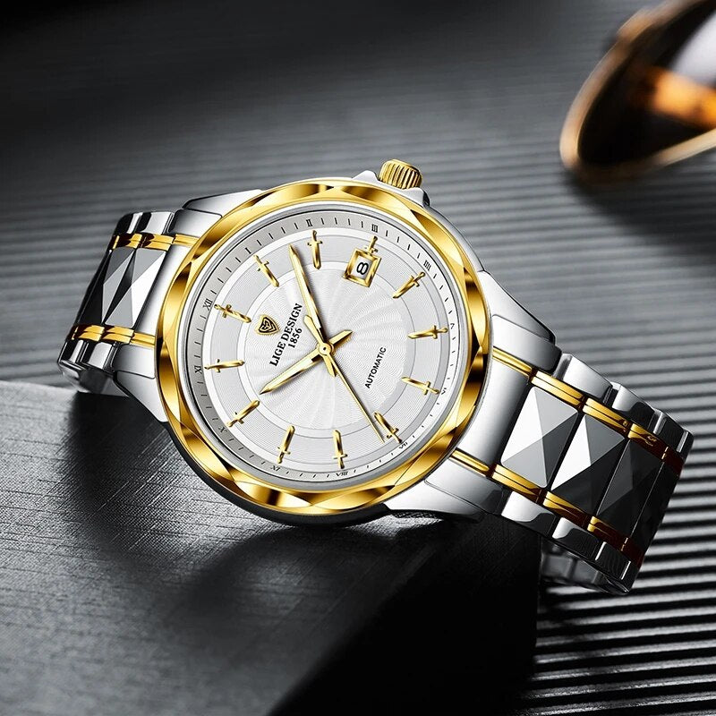 LIGE Sapphire Glass Automatic Watch