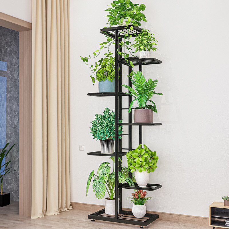Iron Shelved 8 Tier Plant Stand
