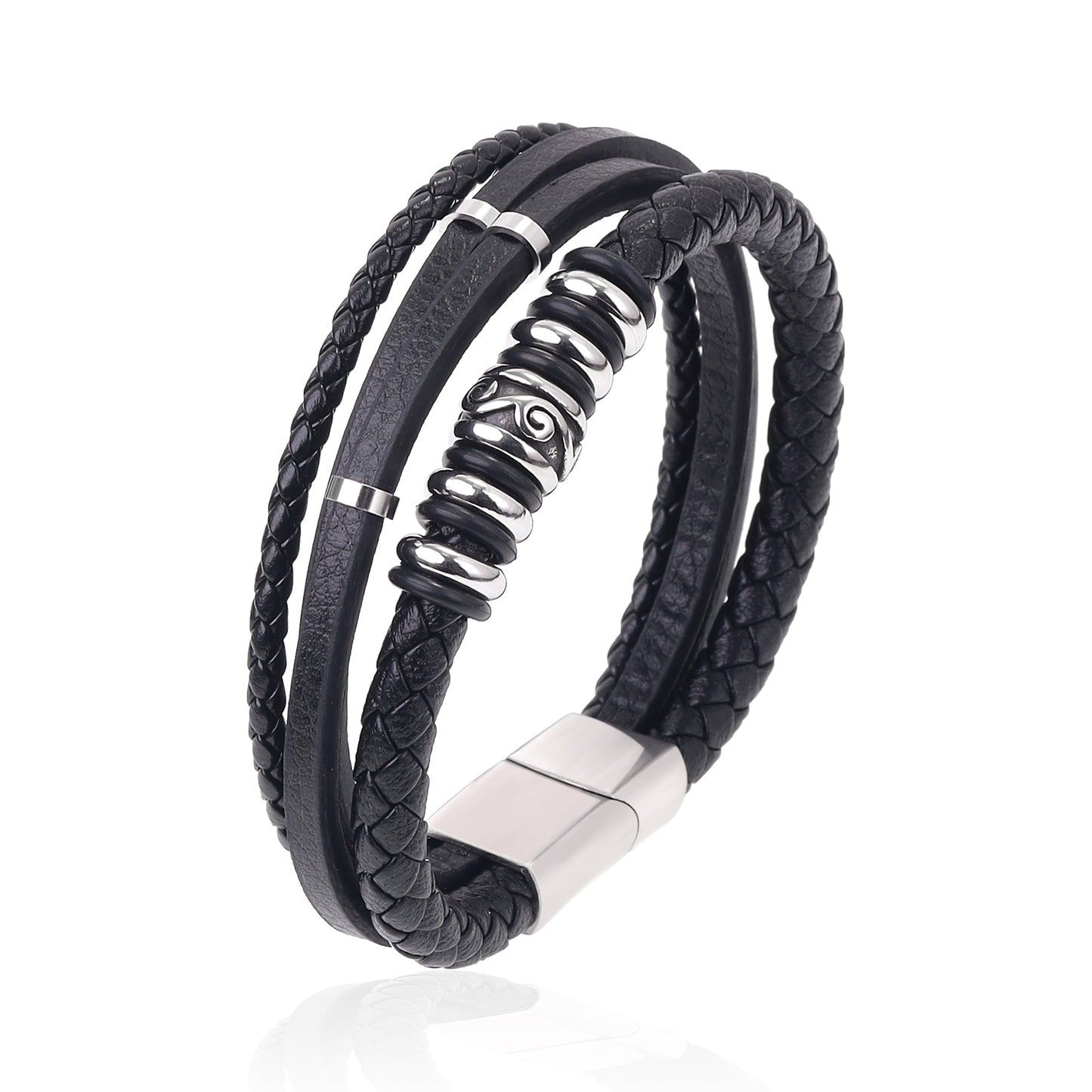 Punk Rock Steel Bead Bracelet