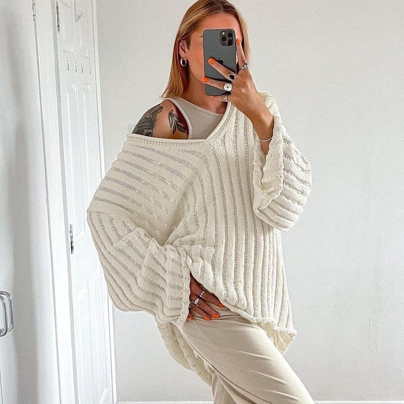 V-Neck Oversized Sweater