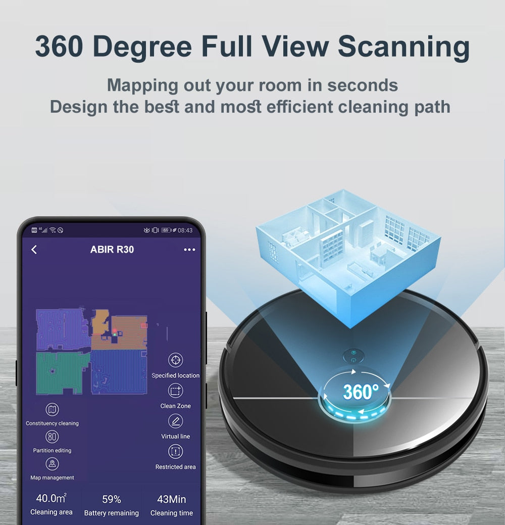 ABIR R30 Robot Vacuum Cleaner