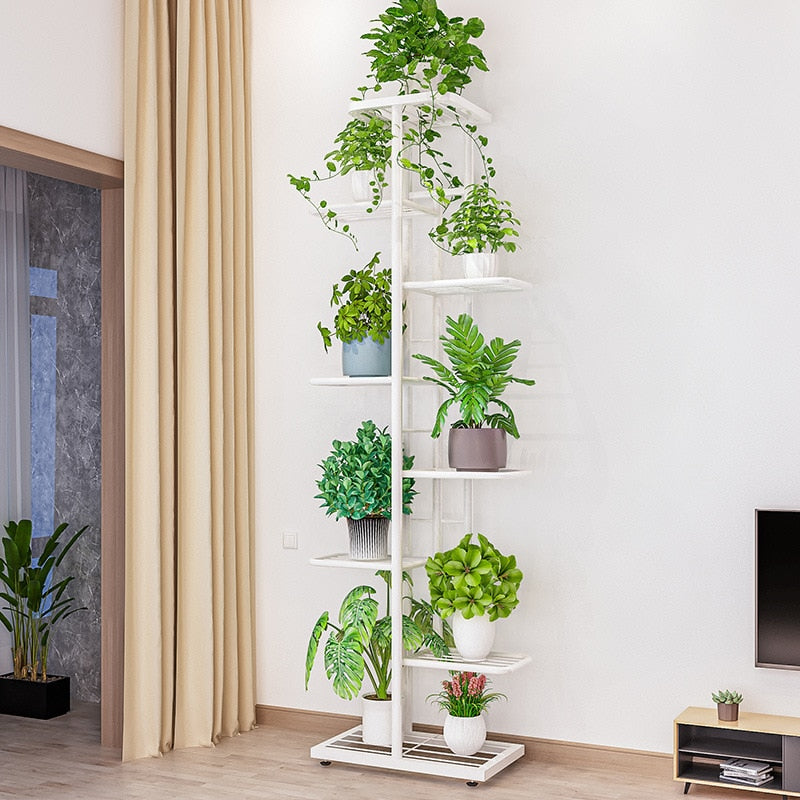 Iron Shelved 8 Tier Plant Stand