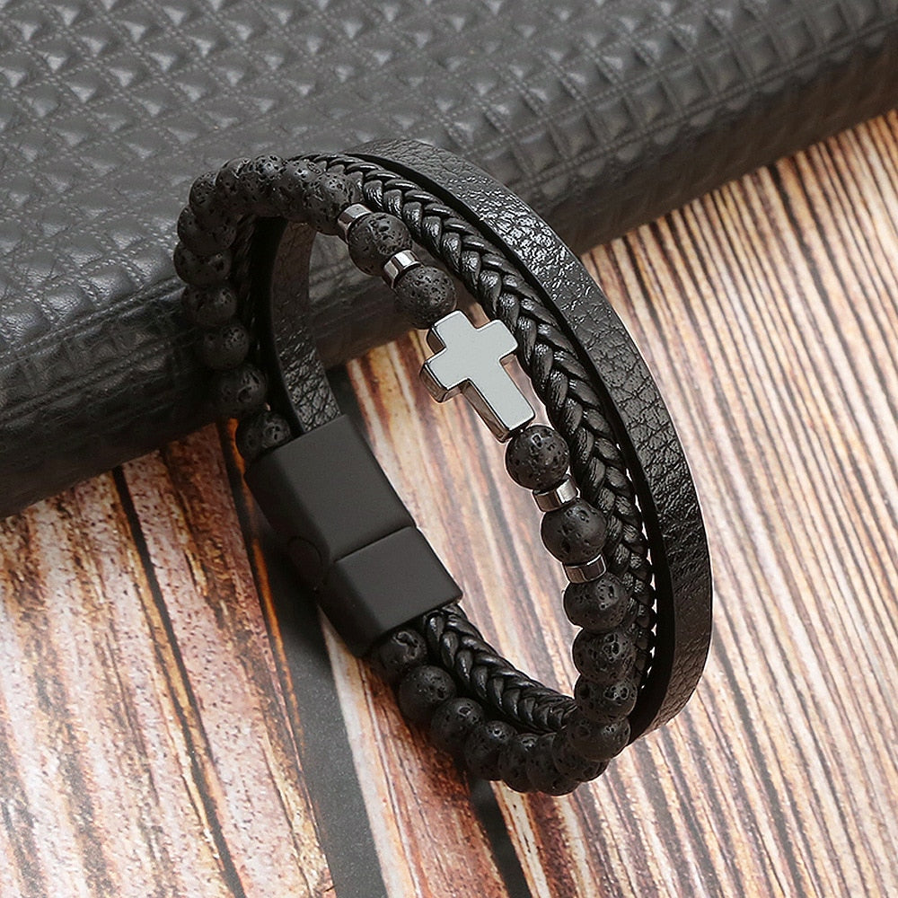 Hot Bead Leather Bracelet