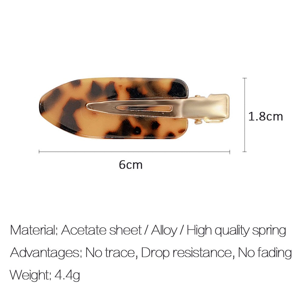 4 Pcs Simple Leopard Hair Clip