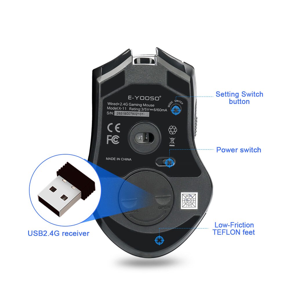 E-YOOSO Wireless Gaming Mouse