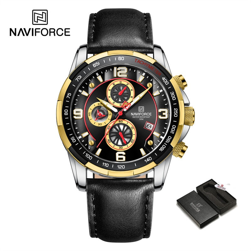NAVIFORCE Waterproof Leather Watch