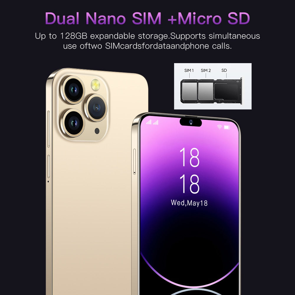 4proMax Smartphones 6.7inch Screen