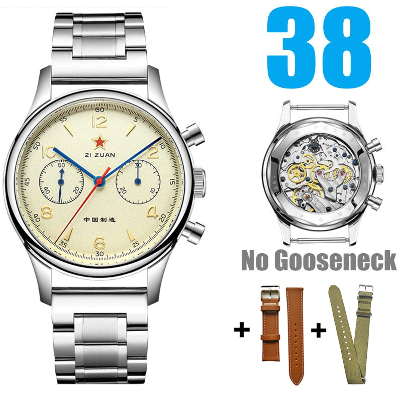 RED STAR 38mm Men's Chronograph Watch