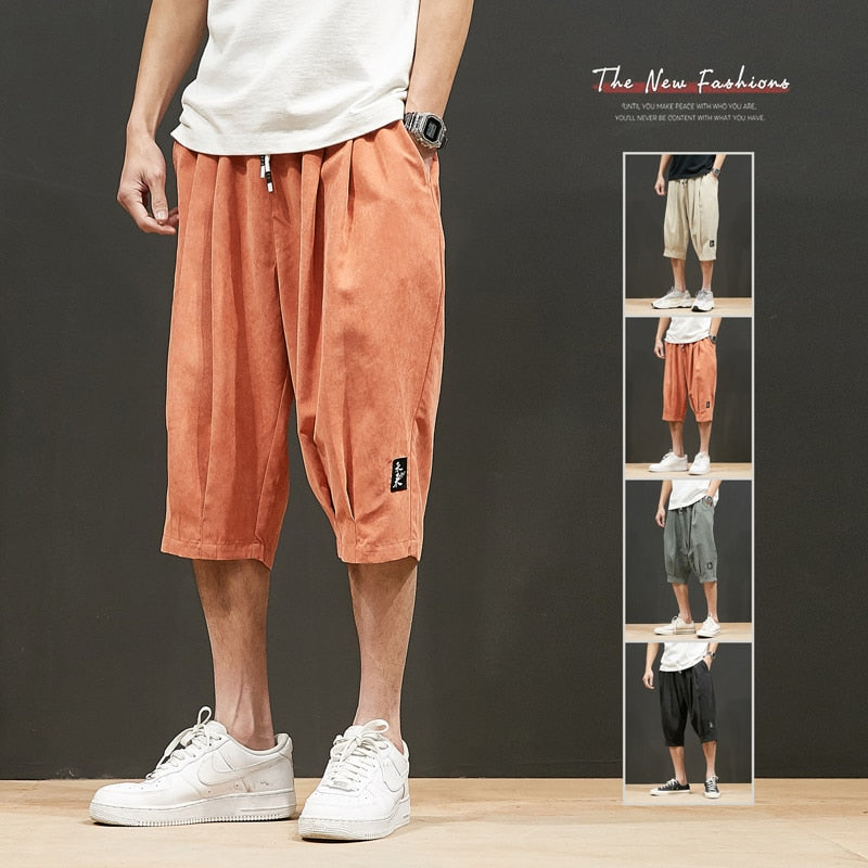 Loose Knee-Length Shorts
