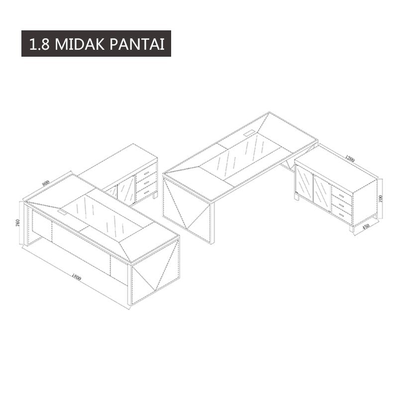 Minimalist Plaid Desk