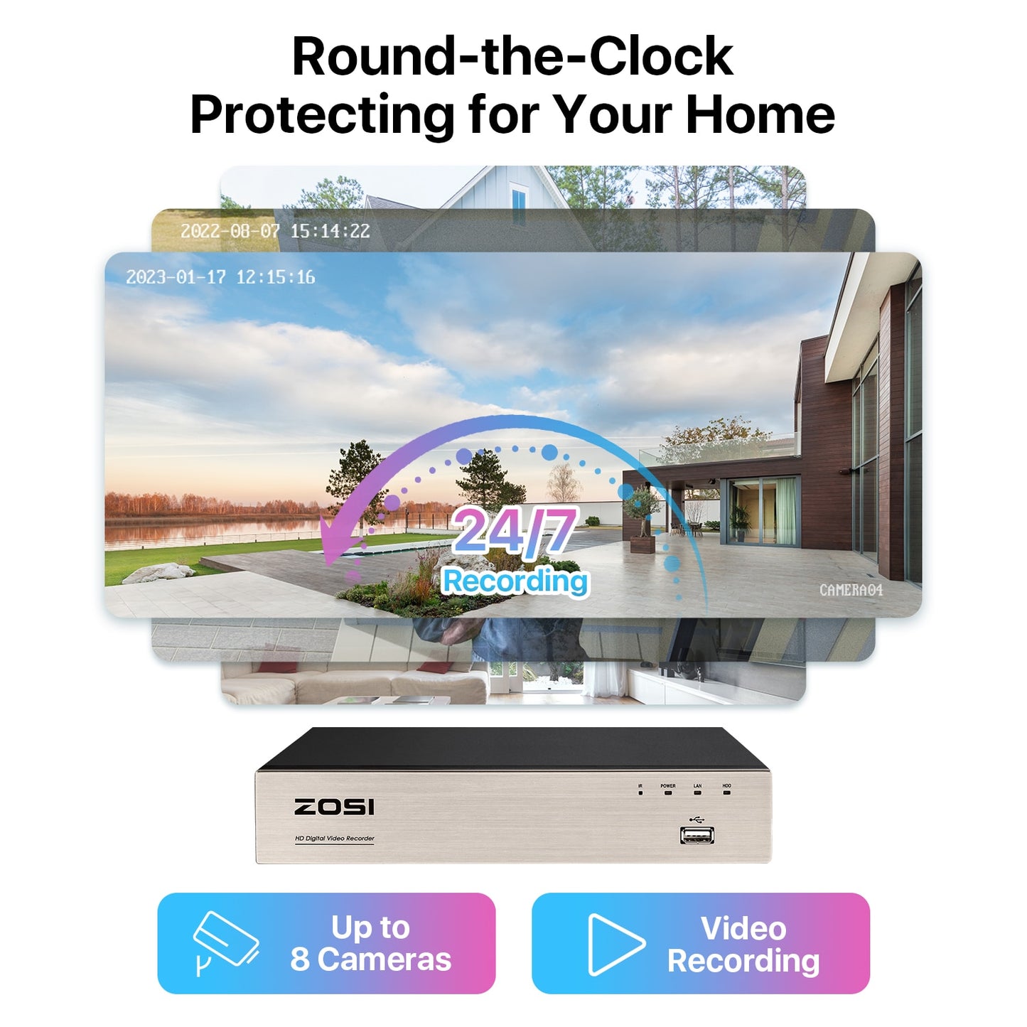 ZOSI 8CH 1080P CCTV Outdoor System