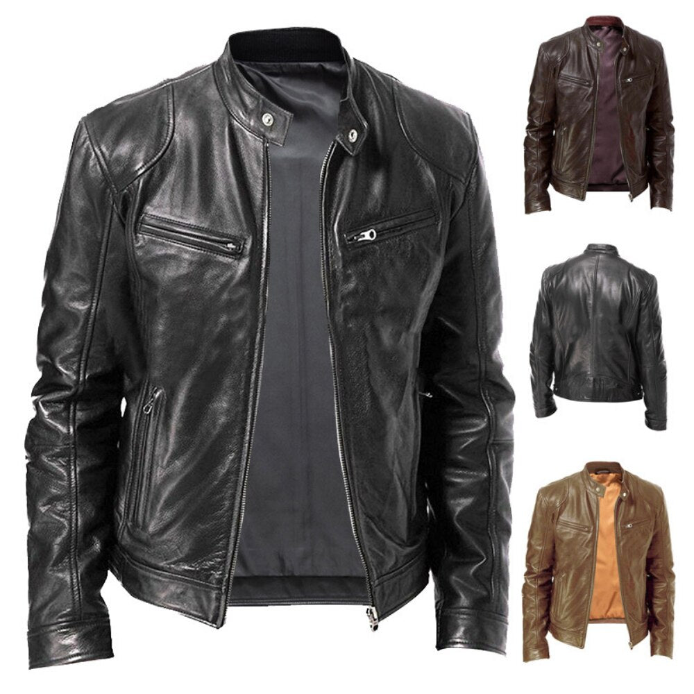 Faux Leather Field Jacket