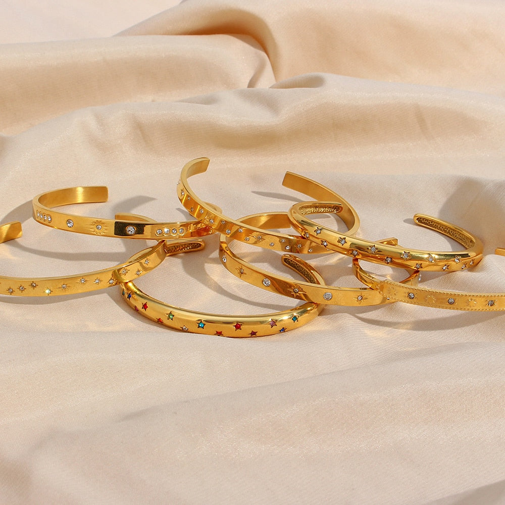 18K Gold Plated Waterproof Bangles