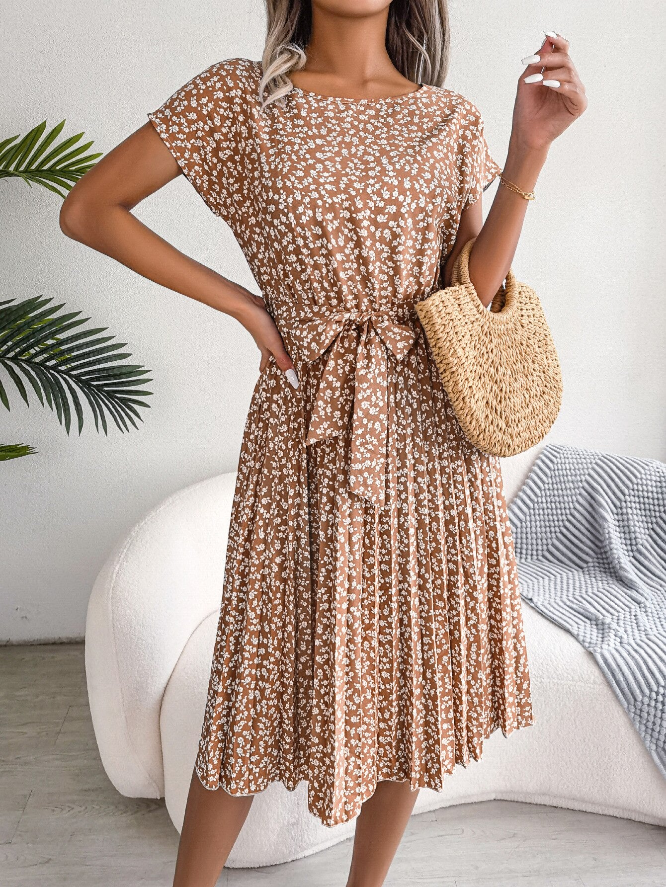 Radiant Sunburst Cocktail Dress