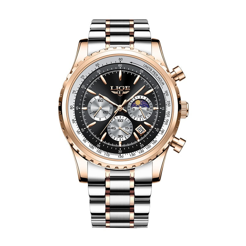 2023 LIGE Quartz Lumious Watch