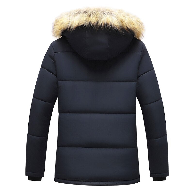 Hooded Black Parka and Vest