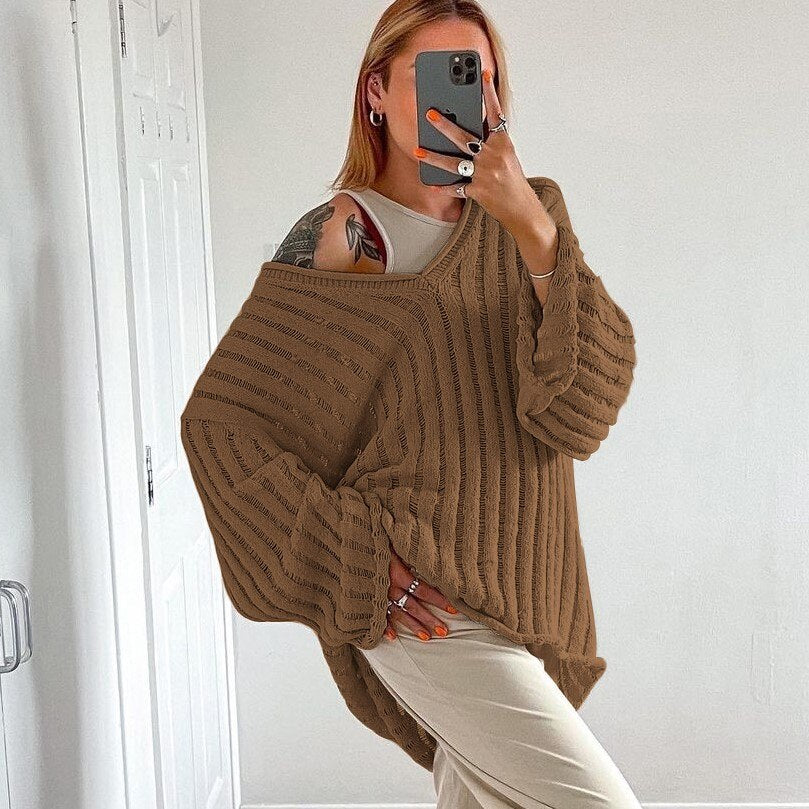 V-Neck Oversized Sweater