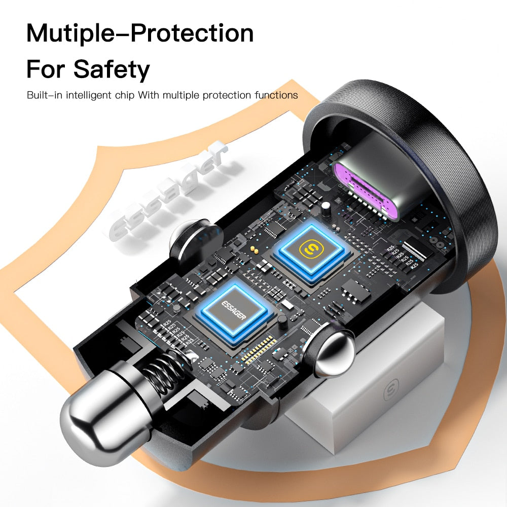 Essager 30W USB Car Charger