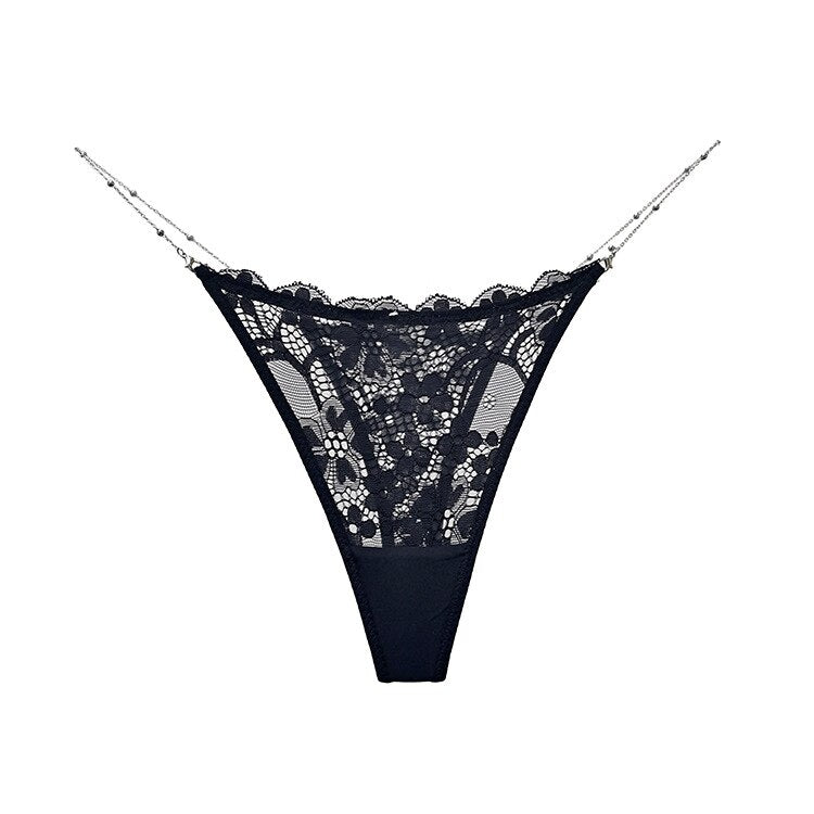 Solid Chain V Panties