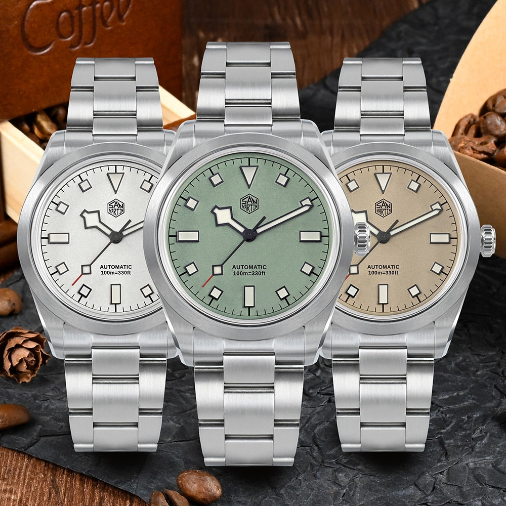 San Martin 38mm Vintage Dial Watch