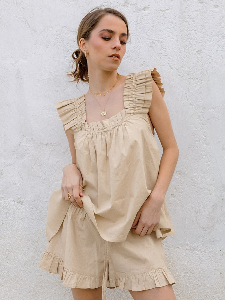 Ruched Sleepwear Set