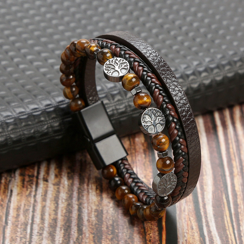 Hot Bead Leather Bracelet