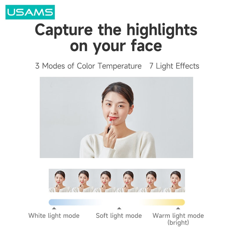 USAMS Selfie Phone Holder with Light