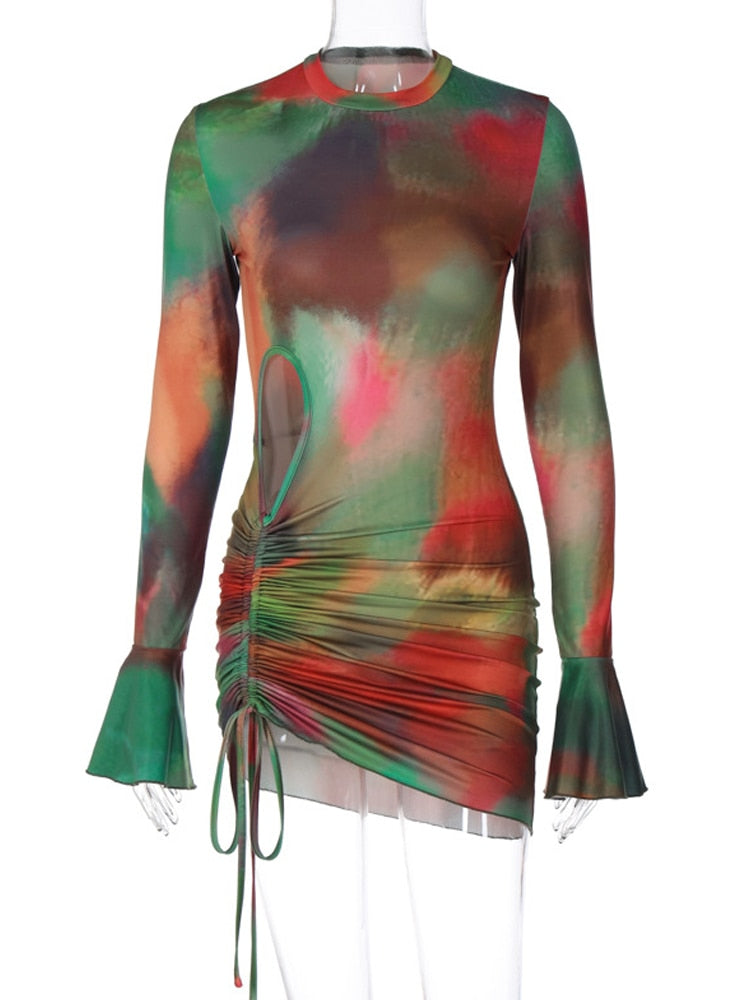 Sexy Hollow Out Mini Dress