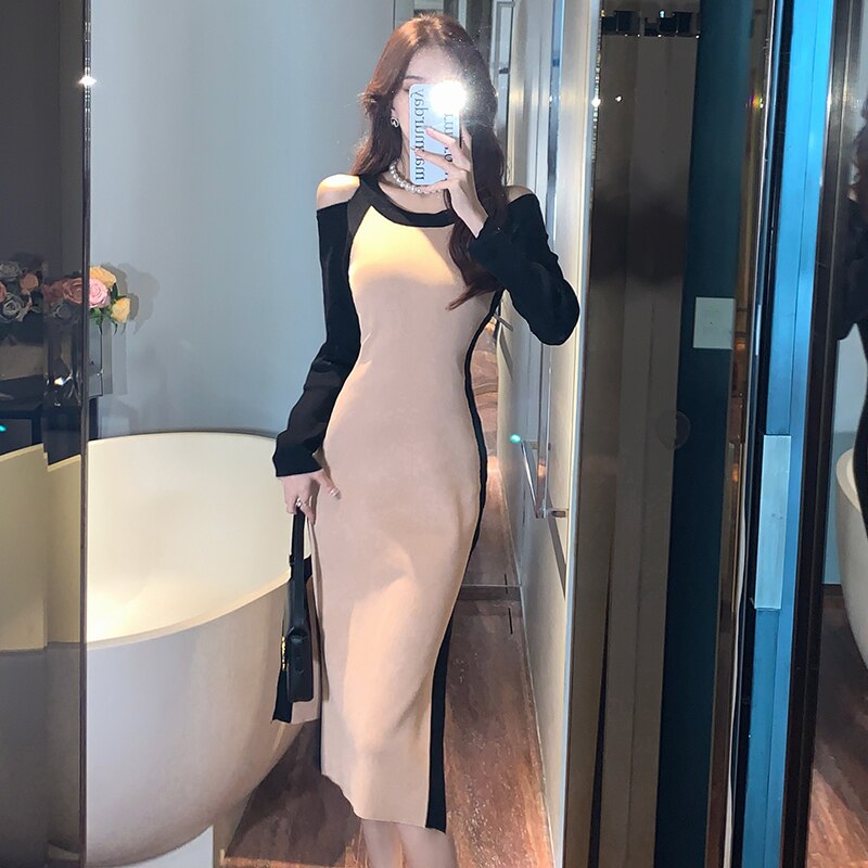 YUQI Elegant Long Sleeve Dress
