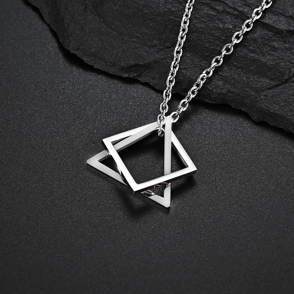 Geometric Stainless Steel Pendant