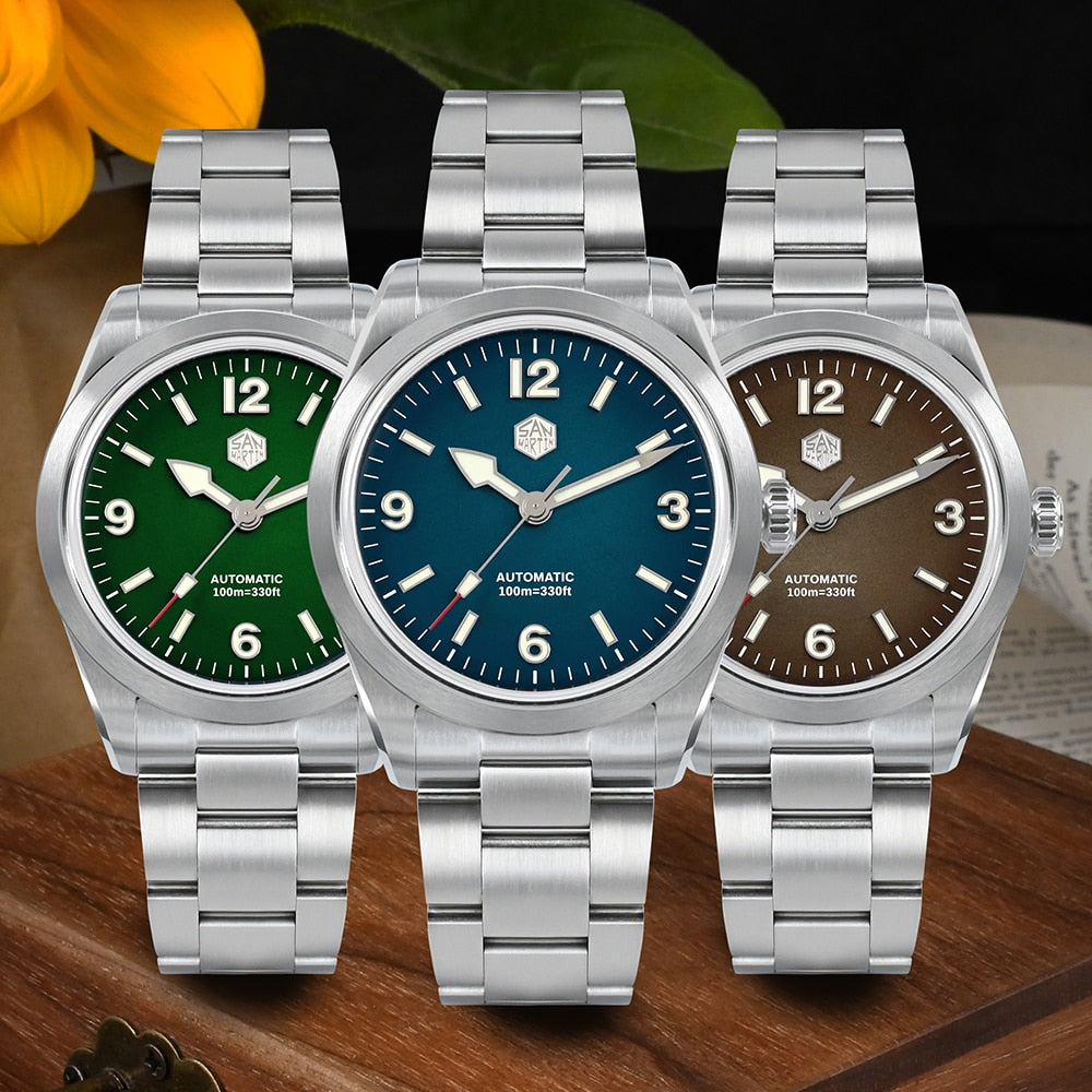 San Martin 38mm Vintage Dial Watch