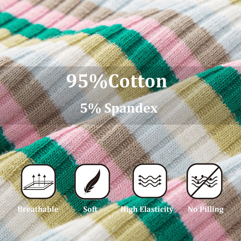 4 PieceCotton Stripe Panties