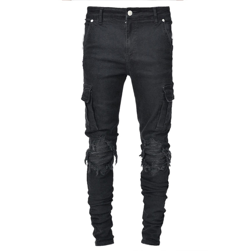 Denim Cargo Pants