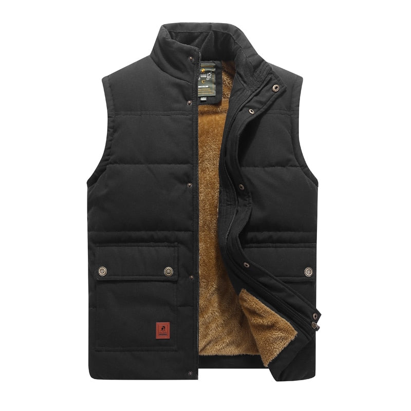 Hooded Black Parka and Vest