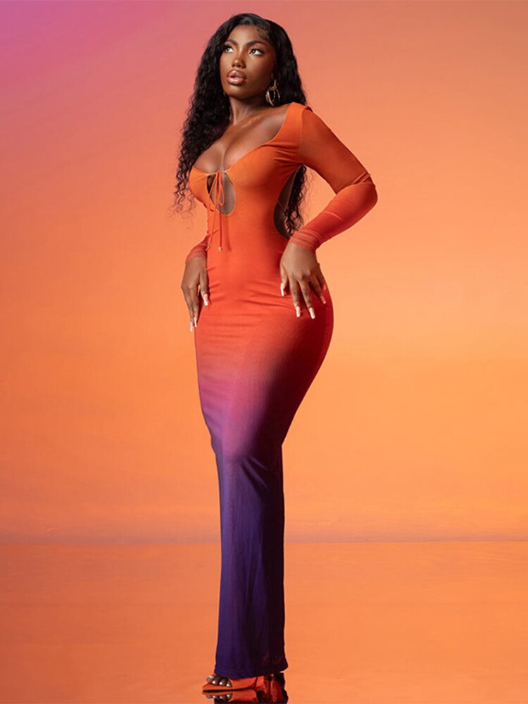 Jacuqeline Autumn Gradient Dress