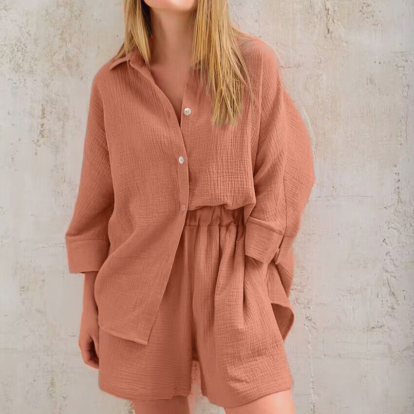 Linen Shorts and Top Set