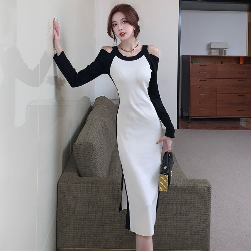 YUQI Elegant Long Sleeve Dress