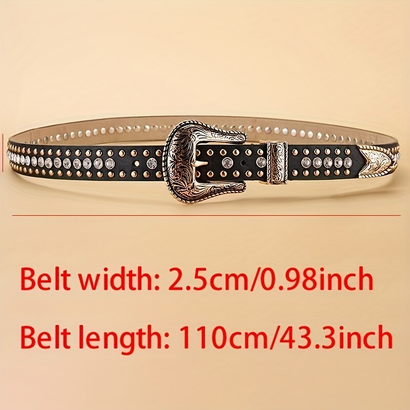 Vintage Carved Buckle Belt