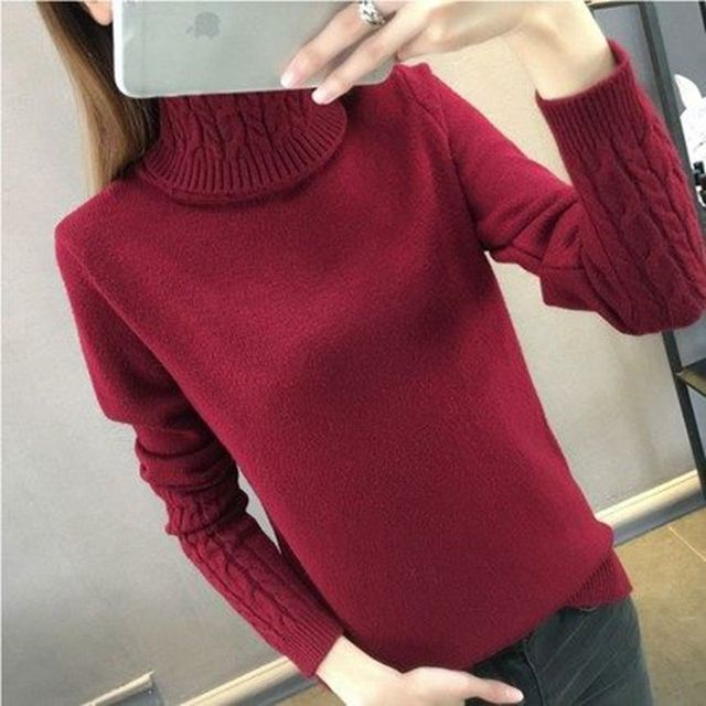 Woolen Turtleneck Pullover