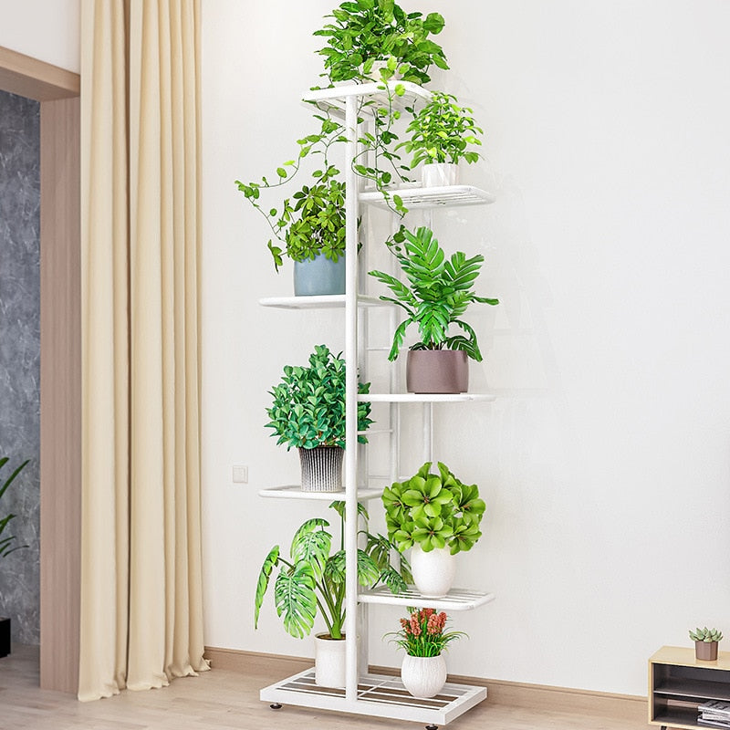 Iron Shelved 8 Tier Plant Stand