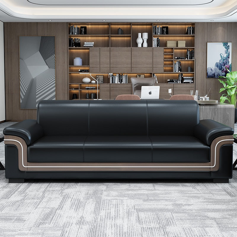 Simple Leather Reception Sofa