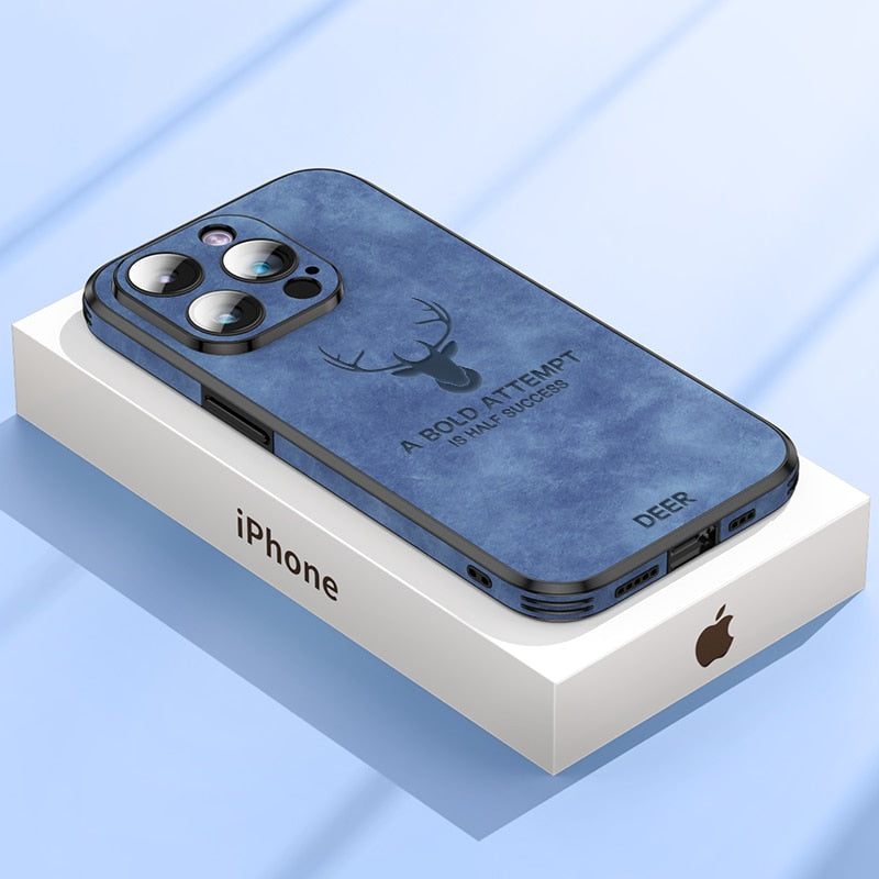 Luxury Sheepskin Leather Phone Case for iPhone