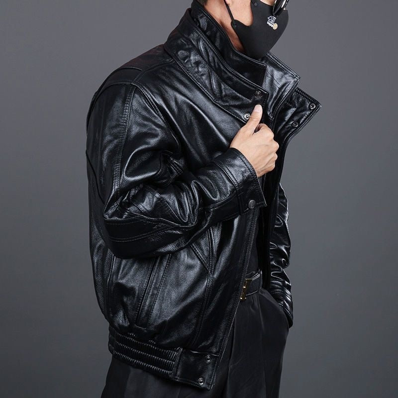 Leather Bomber Jacket